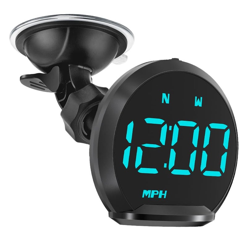 Docbraces Car GPS HUD Speedometer - Universal LED Digital Heads Up Display with MPH Speedometer, Compass Overspeed, Fatigued Driving Alarm & Fatigue Alert - Plug & Play USB for Cars, Trucks & All Vehicles - Image 1
